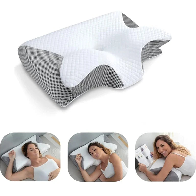 Almohada Cervical Viscoelástica Ergonómica | Alivio Dolor de Cuello y Cervicales al Dormir