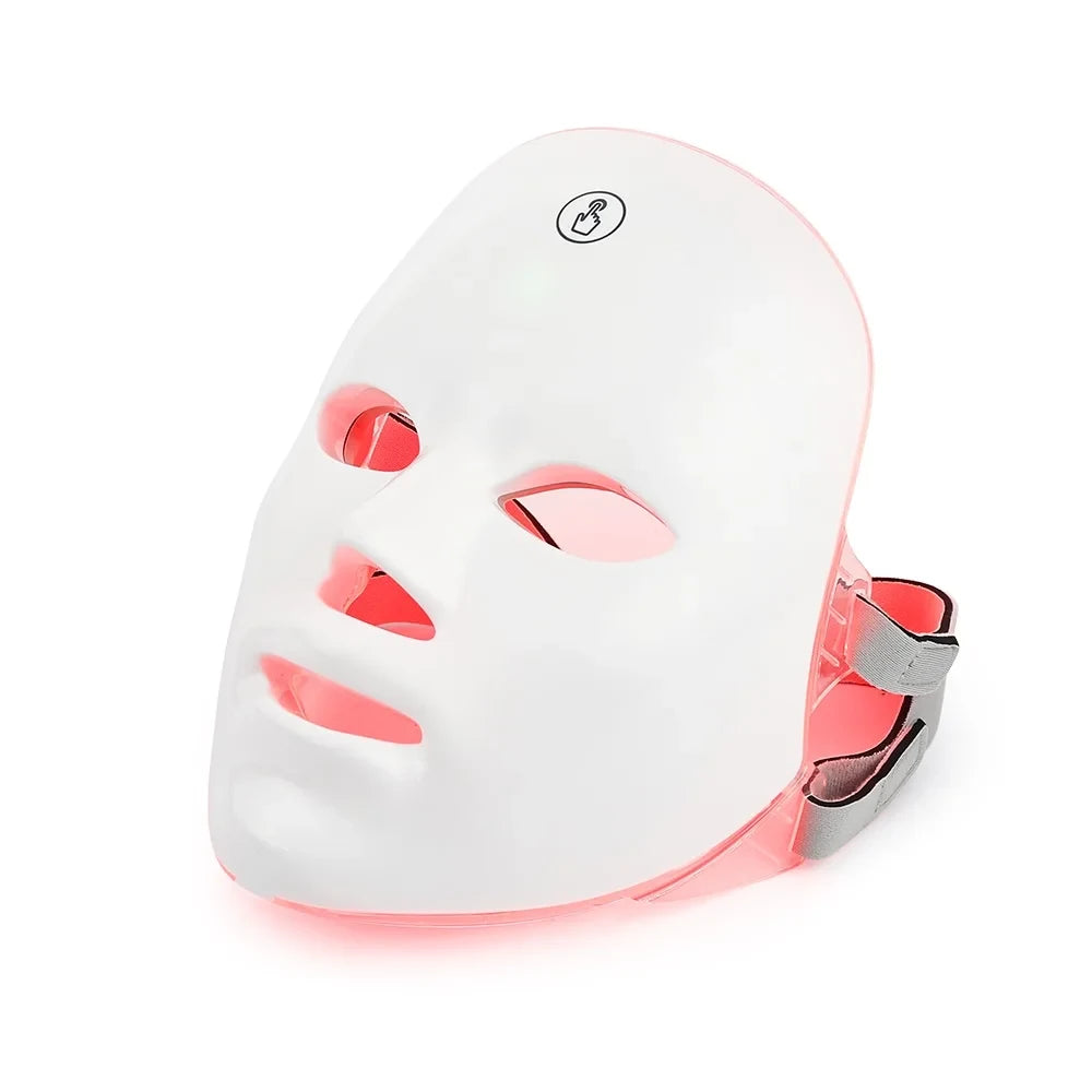 Mascarilla LED Facial Recargable 7 Colores | Fototerapia para Acné, Arrugas y Rejuvenecimiento