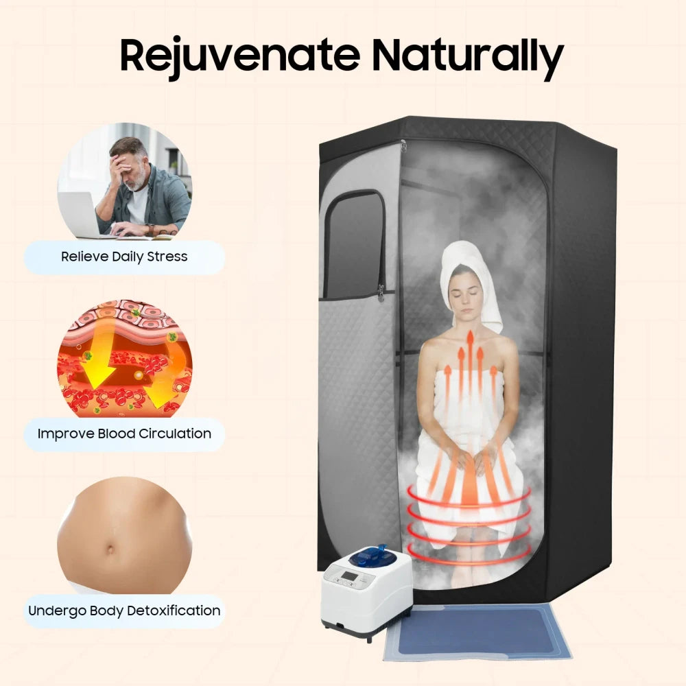 Sauna Portátil de Vapor para Casa | Detox, Pérdida de Peso y Relajación Muscular Profunda