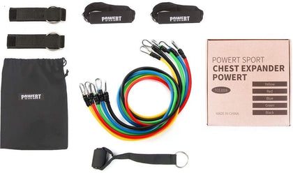 Kit Bandas de Resistencia Elásticas 5 Niveles | Fisioterapia, Yoga y Rehabilitación en Casa