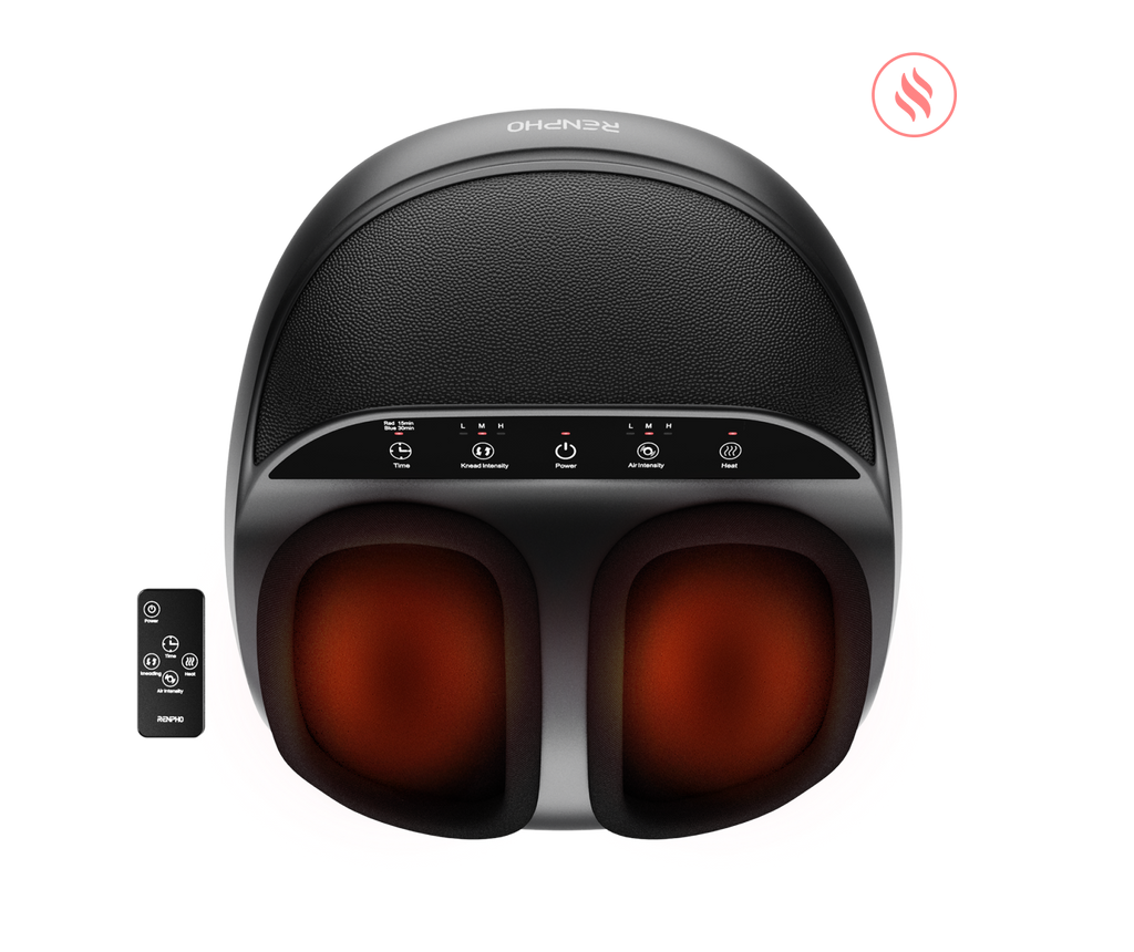 Masajeador eléctrico de pies shiatsu con calor y compresión