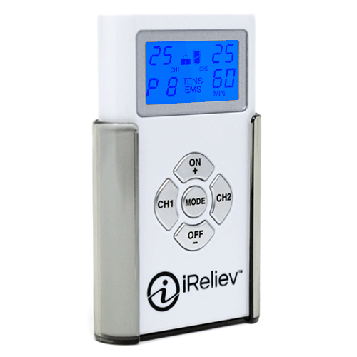 Dispositivo TENS EMS con pantalla LCD y electrodos