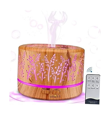 Difusor de Aromaterapia Ultrasónico LED 7 Colores con Humidificador 500ml - Zenconfort