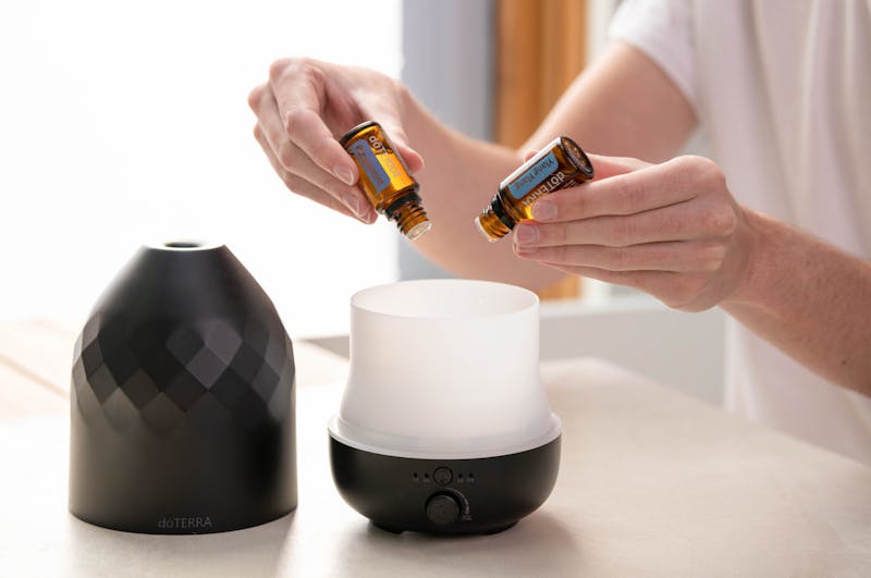 Difusor de aromaterapia con aceites esenciales